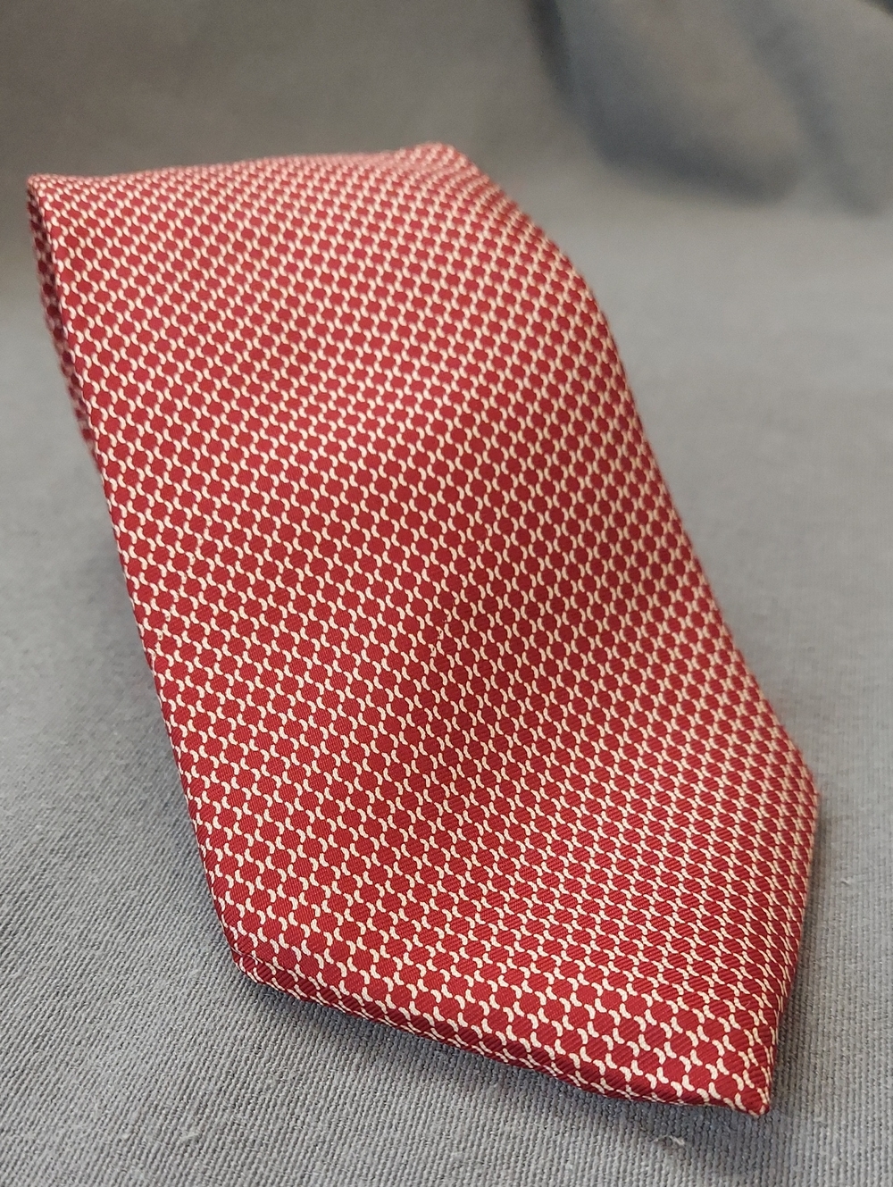 Christian Dior necktie Micro-pattern Weave 3.5 Width 56" Long Made USA All Silk